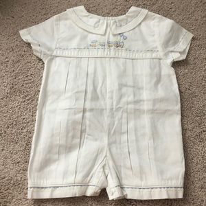 Baby Boutross train romper, 12M